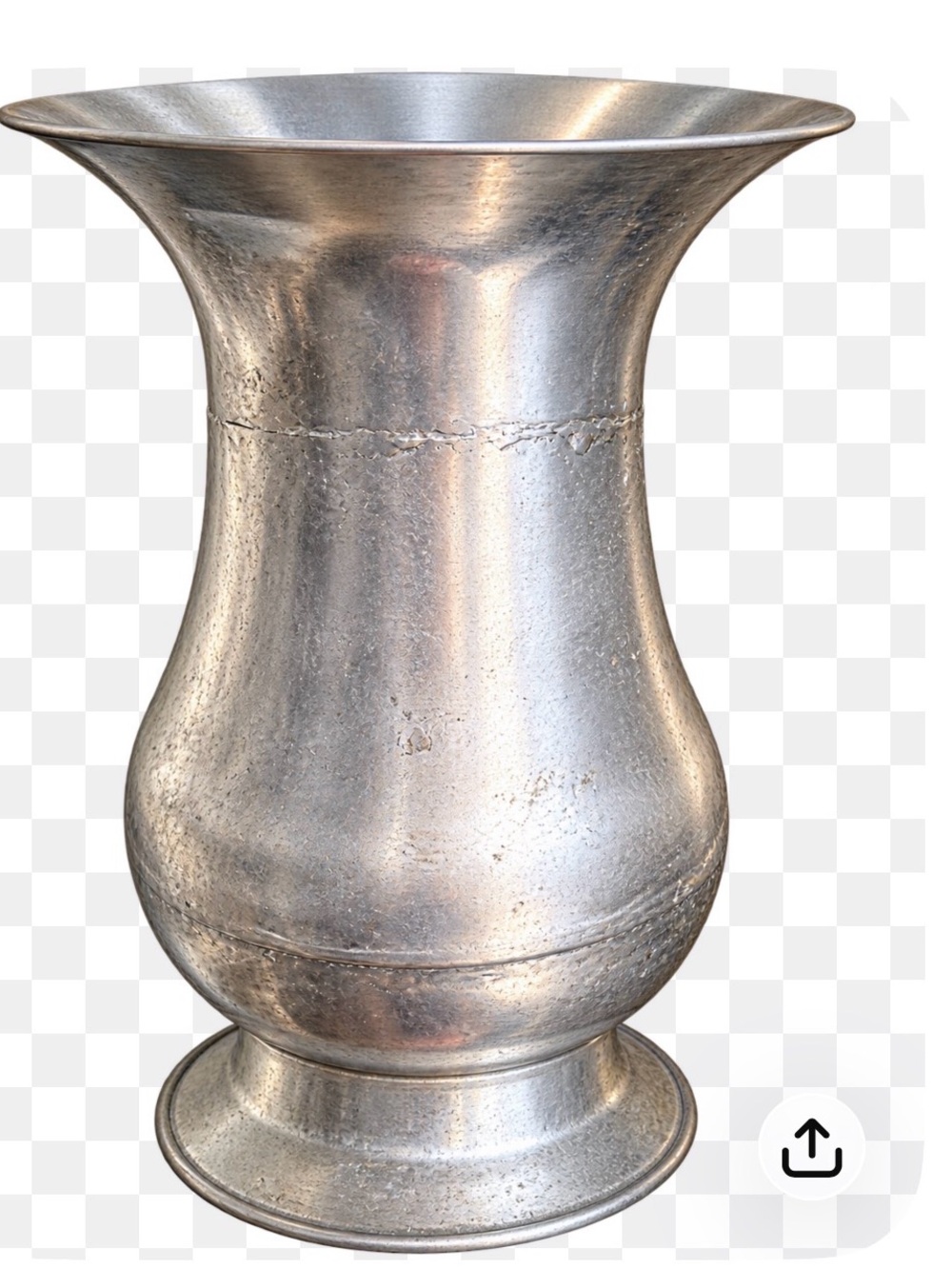 Silver Metal Decorative Vase - Elegant Home Accent